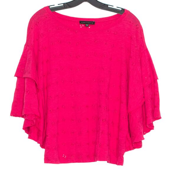 Sanctuary Top Eyelet Coquette Romantic Feminine Maximalist Boho Whimsy Medium - Picture 6 of 6